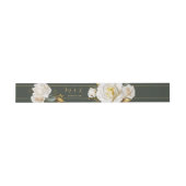 Roos Gold Elegant Bloemen Bruiloft Uitnodiging Uitnodigingen Wikkel (Vlak)