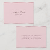 Roos Gold Elegant Calligraded Script Sjabloon Visitekaartje (Voorkant / Achterkant)