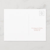 Roos Gold Elegant Calligraphy RSVP Briefkaart (Achterkant)
