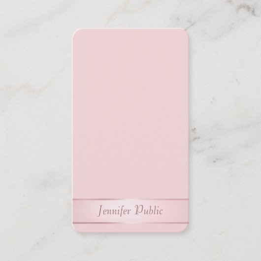 Roos Gold Elegant Calligraphy Script Modern Visitekaartje (Voorkant)