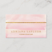 Roos Gold Elegant Day Spa en Salon Pink Visitekaartje (Voorkant)