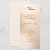 Roos Gold Elegant Flat Menu (Voorkant / Achterkant)