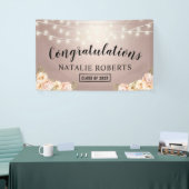 Roos Gold Elegant Floral Gradual Party Spandoek (Beurs)