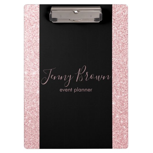 Roos Gold Elegant | Gepersonaliseerd klembord (Voorkant)