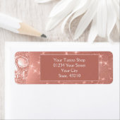 Roos Gold Elegant Gothic Girly Glitter Etiket (Insitu)