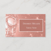 Roos Gold Elegant Gothic Girly Glitter Visitekaartje (Voorkant)