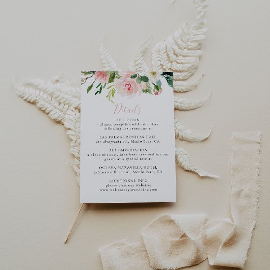 Roos Gold Elegant Herfst Flowers Weddenschap Detai Informatiekaartje