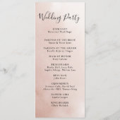 Roos Gold Elegant Herfst Flowers Wedding Programmakaart (Achterkant)