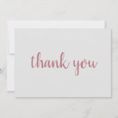 Roos Gold Elegant modern handschrift Bedankkaart (Voorkant)