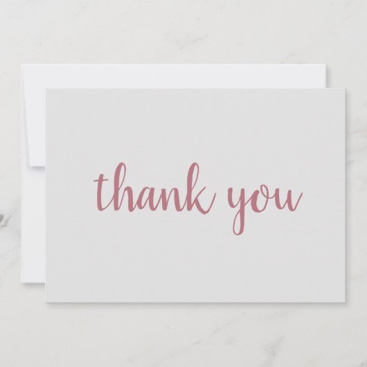 Roos Gold Elegant modern handschrift Bedankkaart (Voorkant)