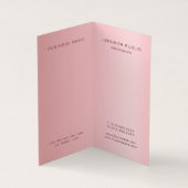 Roos Gold Elegant Modern Simple Monogram Sjabloon Visitekaartje (Binnen)