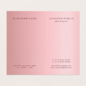 Roos Gold Elegant Modern Simple Monogram Sjabloon Visitekaartje (Binnenkant ongevouwen)