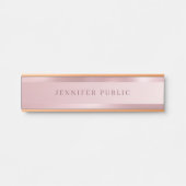 Roos Gold Elegant Modern Simple Sjabloon Trendy Deurbordje (Voorkant)