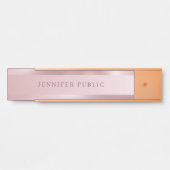 Roos Gold Elegant Modern Simple Sjabloon Trendy Deurbordje (Voorkant)