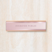 Roos Gold Elegant Modern Simple Sjabloon Trendy Deurbordje (Voorkant)