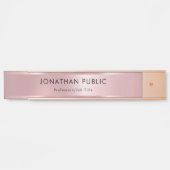 Roos Gold Elegant Modern Trendy Sjabloon Deurbordje (Voorkant)