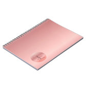 Roos Gold Elegant Monogrammed Sjabloon Moderne Notitieboek (Linkerzijde)