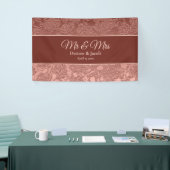 Roos Gold Elegant Photo Booth Wedding Spandoek (Beurs)