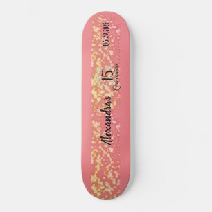 Roos Gold Elegant Quinceanera Celebration Persoonlijk Skateboard