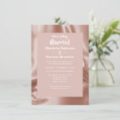 Roos Gold Elegant Rippled Silky Satin Glam Avond Kaart (Staand voorkant)