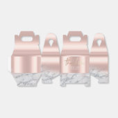 Roos Gold Elegant Roze Roche Folie Marmer Bedankdoosjes (Uitgevouwen)