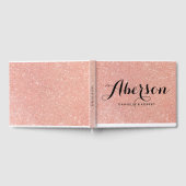 Roos Gold Elegant Script Trouwen Gastboek Gastenboek (Volledig)