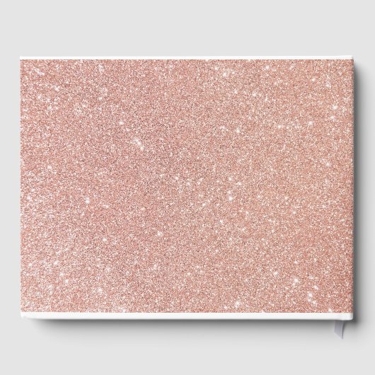 Roos Gold Elegant Script Trouwen Gastboek Gastenboek (Achterkant)