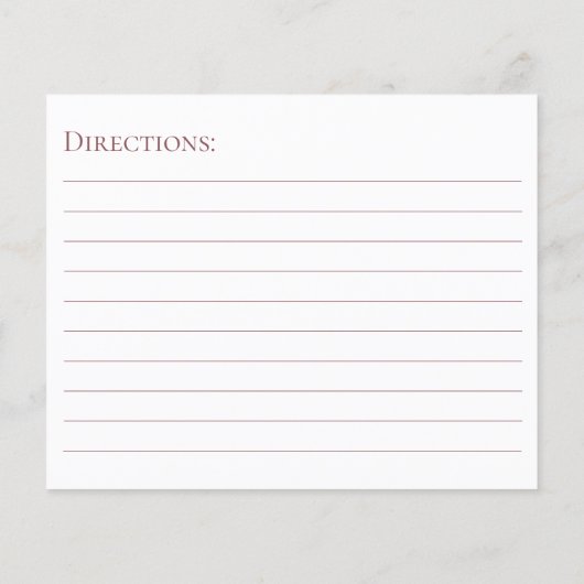 Roos Gold Elegant Script Vrijgezellenfeest Recipe  (Achterkant)