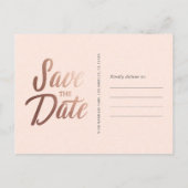 Roos Gold Elegant Sla het Briefkaart Datum op (Achterkant)