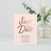 Roos Gold Elegant Sla het Briefkaart Datum op (Staand voorkant)