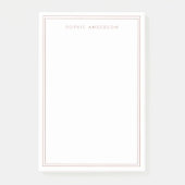 Roos Gold Elegant Sophisticated Border White Post-it® Notes (Voorkant)