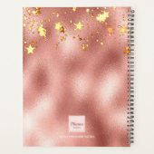 Roos Gold Elegant Stars Monogram Planner (Achterkant)