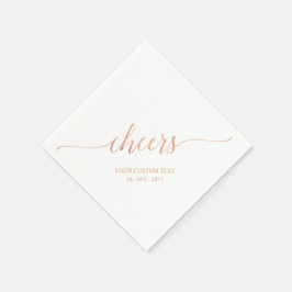 Roos Gold | Elegant Stylish Lettering Cheers Event Servet