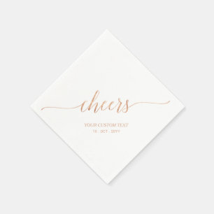 Roos Gold   Elegant Stylish Lettering Cheers Event Servet