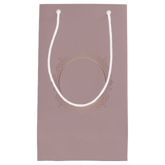 Roos Gold Elegant Trendy Blank Sjabloon Klein Cadeauzakje (Voorkant)