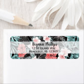 Roos Gold Elegant Tropical Botanical Luau Etiket (Insitu)