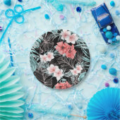 Roos Gold Elegant Tropical Botanical Luau Papieren Bordje (Feest)