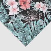 Roos Gold Elegant Tropical Botanical Luau Tissuepapier (Detail)