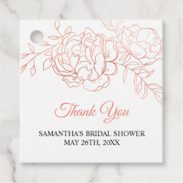 Roos Gold Elegant Vrijgezellenfeest Dank u Bedankjes Labels