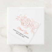 Roos Gold Elegant Vrijgezellenfeest Dank u Bedankjes Labels (In situ)