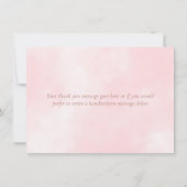 Roos Gold Elegant Waterverf groen dank u Bedankkaart (Achterkant)