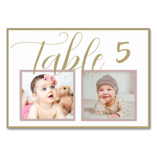 Roos Gold Elegant Weddenschap Tafelnummer