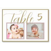 Roos Gold Elegant Weddenschap Tafelnummer (Achterkant)