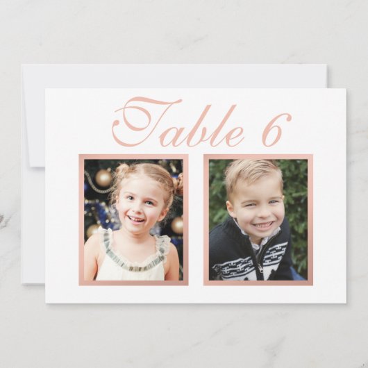 Roos Gold Elegant Weddenschap Tafelnummer (Achterkant)