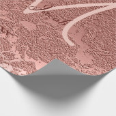 Roos Gold Elegant Weddenschappen Reception Monogra Cadeaupapier (Hoek)