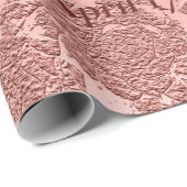 Roos Gold Elegant Weddenschappen Reception Monogra Cadeaupapier (Rol Hoek)