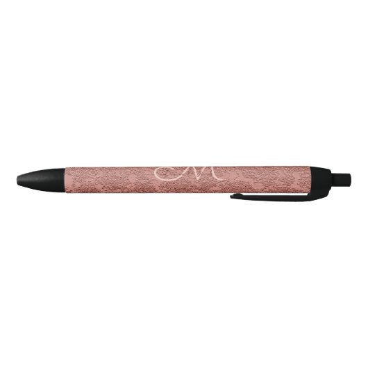 Roos Gold Elegant Weddenschappen Reception Monogra Zwarte Inkt Pen (Bodem)