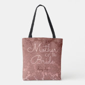 Roos Gold Elegant Wedding Moeder Bride Tote Bag (Achterkant)