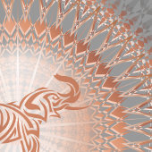 "Roos Gold Elephant Radiance" | Elephant Mandala Wandkleed
