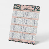 Roos Gold Emerald Leopard-prijslijst Reclamebord Met Voetstuk (Voorkant)